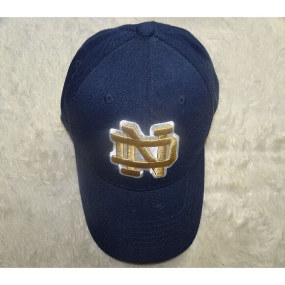 NCAA Blue Notre Dame One-Fit Baseball Hat Cap - Picture 1 of 7
